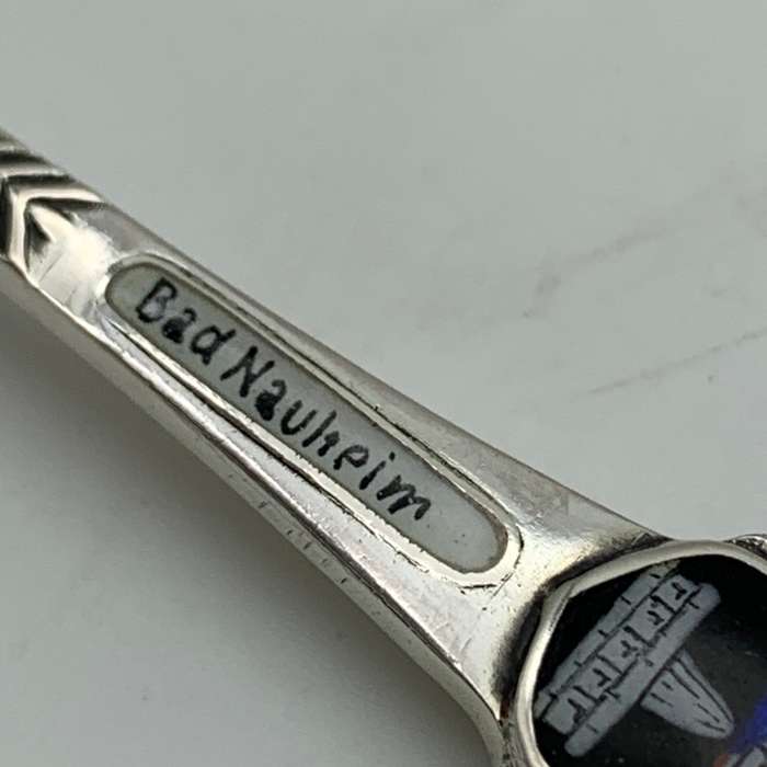 Vintage Solid Silver 'Bad Nauheim' Enamelled Spoon