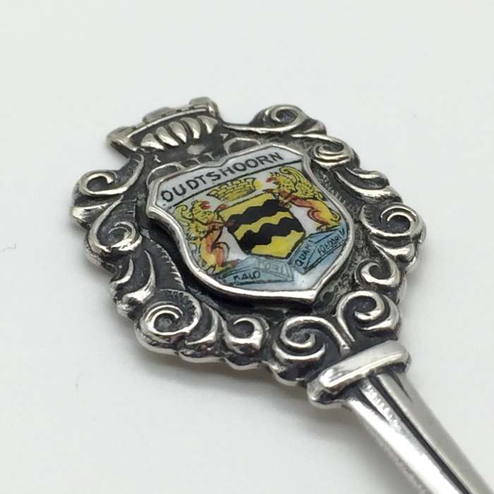 Early 'Oudtshoorn' Enamel Souvenir Spoon