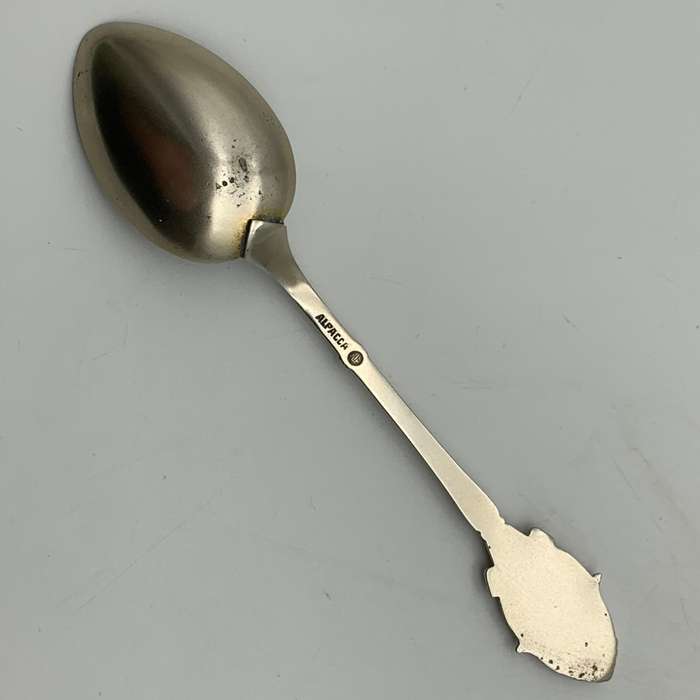 Early Liege 'Square Notger' Enamelled Souvenir Spoon