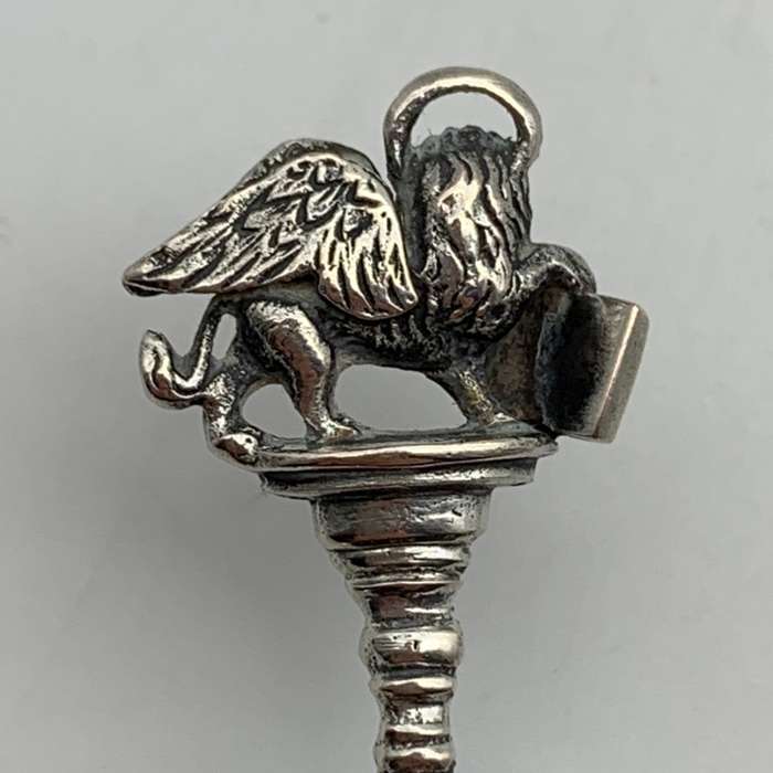 Silver & Enamel 'Piazza San Marco' Souvenir Spoon (Venice)
