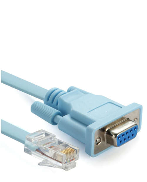 Genuine Cisco Console Cable. Rollover 1.5m RJ45 to Serial RS232/DB9 Female