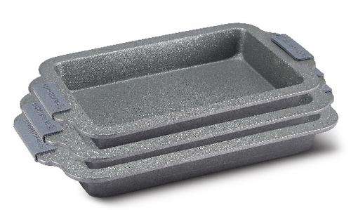 Blaumann ( From Hungary ) 3-Piece Marble Coating Roasting / Baking Tray Set - 100% Authentic
