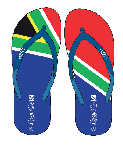 Sandals South African SA Flag ladies UK3