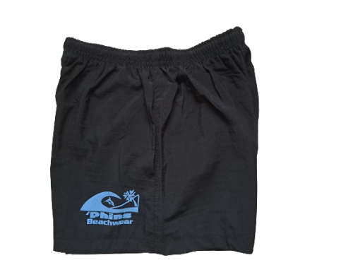 Swimming Shorts Boxer Men`s Phins Black - Size Small