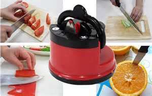 Knife Sharpener with suction pad.