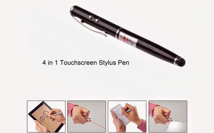 4 in 1 LED Light Touch Stylus Pen for Touch Screen Devices