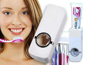 Automatic toothpaste squeezing device.