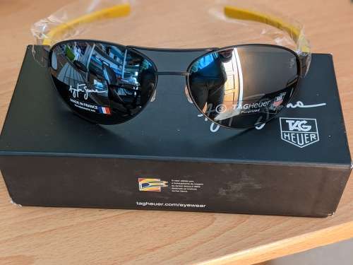 Tag Heuer Men`s Polarized 66 0253 111 621603 Polarized Oval Sunglasses, Black, 62 mm