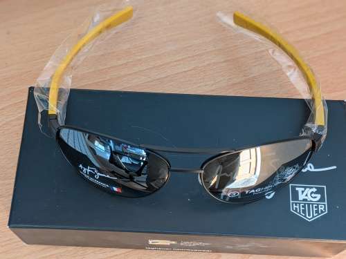 Tag Heuer Men`s Polarized 66 0253 111 621603 Polarized Oval Sunglasses, Black, 62 mm