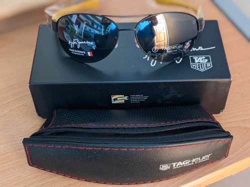 Tag Heuer Men`s Polarized 66 0253 111 621603 Polarized Oval Sunglasses, Black, 62 mm