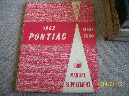 1962 PONTIAC Shop manual Supplement