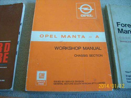 OPEL MANTA   A      Workshop manual