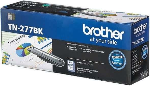 Genuine Brother TN-277BK Black Laser Toner Cartridge