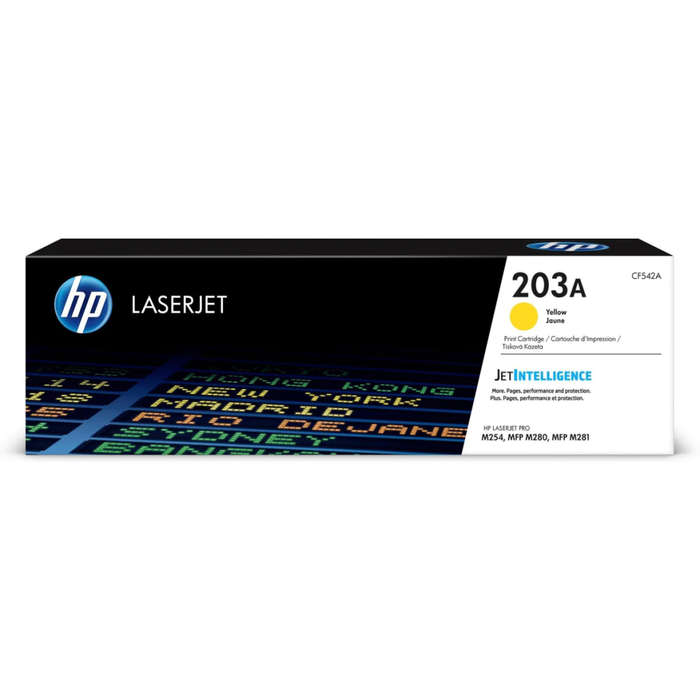 Genuine HP 203A Yellow LaserJet Toner Cartridge (CF542A)