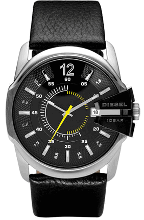 Diesel Men's Leather Stainless Steel Watch
