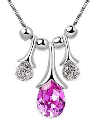 STUNNING !! AUSTRIAN CRYSTAL WATER DROP NECKLACE & PENDANT - 2 COLORS AVAILABLE !!