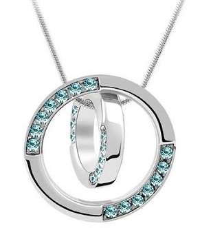 CIRCLES NECKLACE & PENDANT MADE WITH SWAROVSKI ELEMENTS
