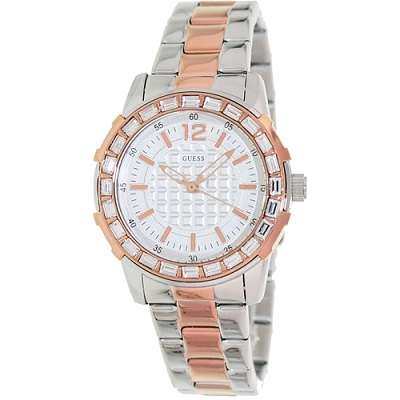 ## BRAND NEW ##  GUESS Women's Dazzling Sport Petite Two-Tone Stainless Steel Watch