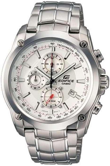 Casio Edifice Men's Silver Stainless Steel Chronograph Quartz Watch - Very Sporty !!