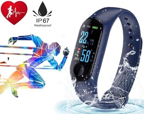 M3 Fitness Bracelet I Monitor Heart Rate, Blood Pressure, Blood Oxygen, Calories - 3 Colors
