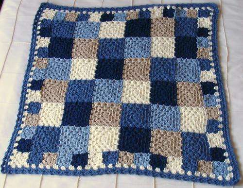 R229.95 - Oh Boy! BABY AFGHAN - BEAUTIFULLY HANDMADE WITH LOVE & CARE