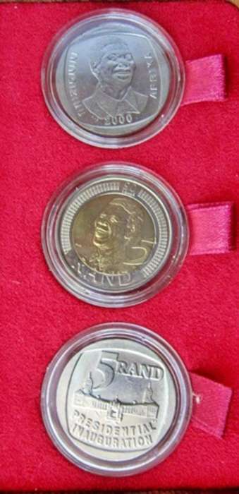 The 3 x Mandela's 1994,2000,& 2008 in Rosewood Box