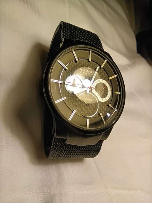 Skagen Titanium and Carbon Fibre Day-Date