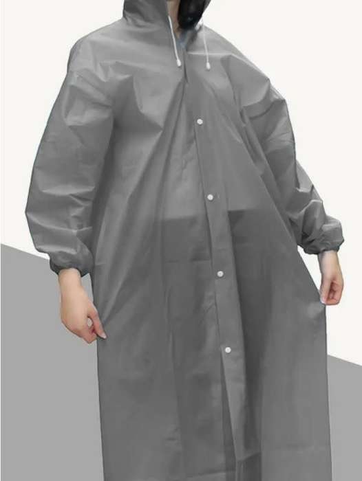 Waterproof & Windproof Adult Raincoat - Grey