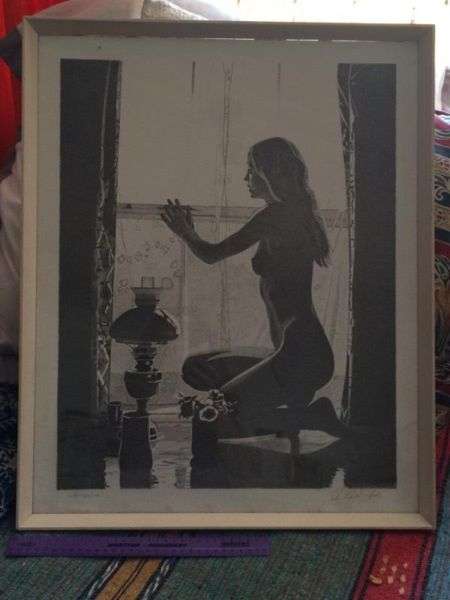 Seventies Signed Print "Jacqueline" by John Carter Smit