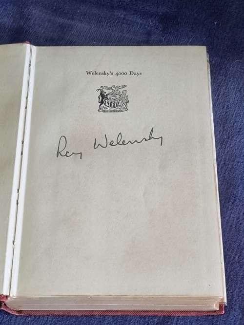 Welensky`s 4000 Days by Sir Roy Welensky  | Rhodesiana