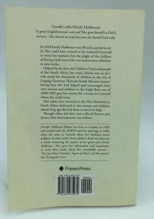Living the Love by Jennifer Hobhouse Balme | Emily Hobhouse Post-war 1918 - 1926