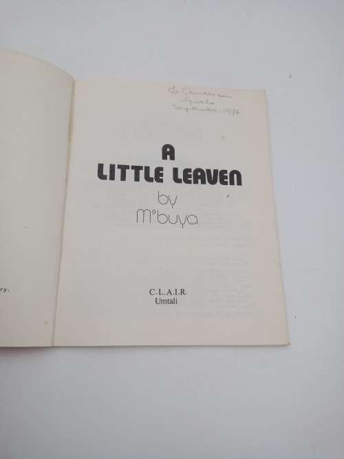 A Little Leaven by M`Buya | Rhodesiana Christian Literature Association in Rhodesia CLAIR
