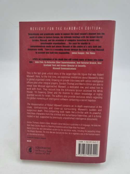 The Assassination of Robert Maxwell: Israel`s Superspy by Gordon Thomas and Martin Dillon