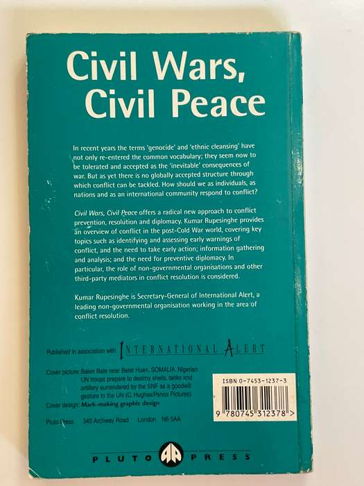 Civil Wars, Civil Peace: An Introduction to Conflict Resolution by Kumar Rupesinghe
