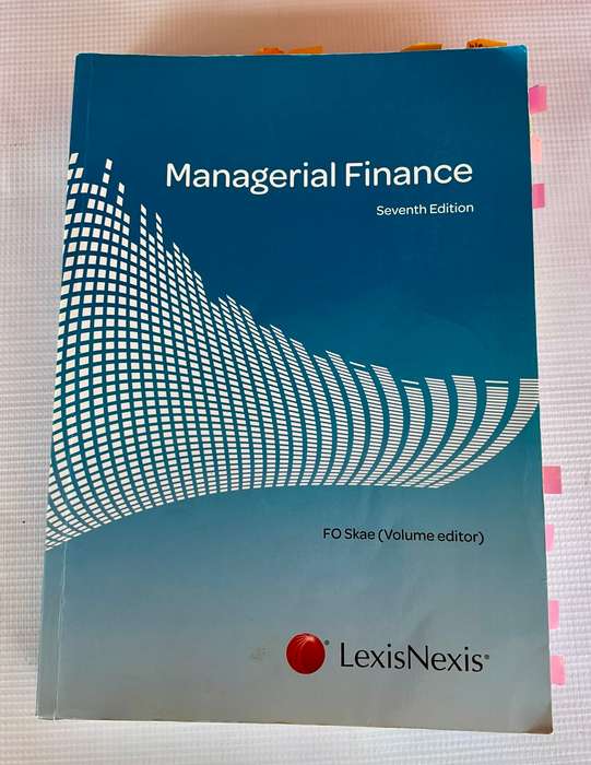 FO Skae - Managerial Finance 7th Edition | Lexis Nexis