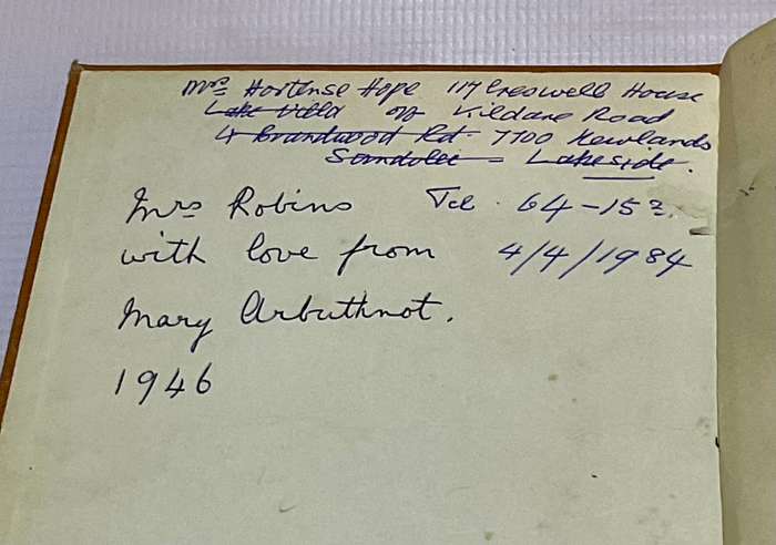 The Sleeping Beauty of Groot Constantia by Mummie - Mrs P S M Arbuthnot | Signed by relative
