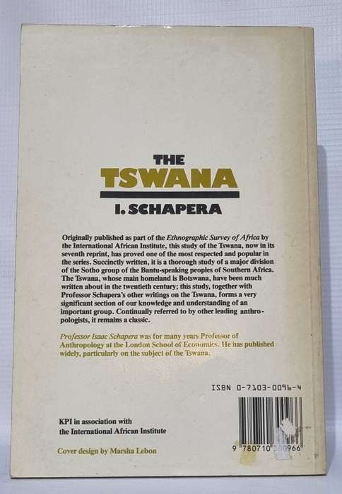 The Tswana - I Schapera
