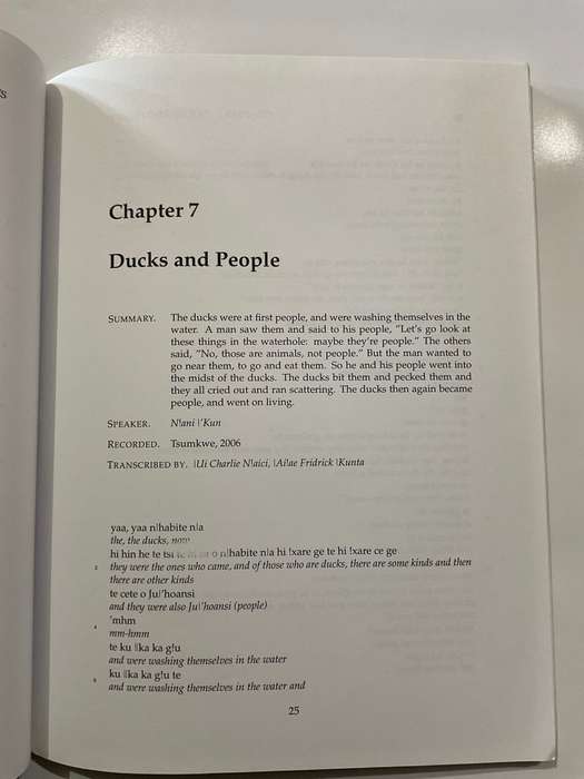 Ju|`hoan Folktales: Transcriptions and English Translations: A Literacy Primer | Namibia