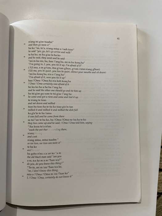 Ju|`hoan Folktales: Transcriptions and English Translations: A Literacy Primer | Namibia