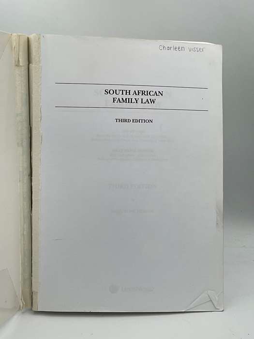 SOUTH AFRICAN FAMILY LAW - HEATON 3RD EDITION
