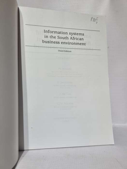 Information Systems - PL Wessels, E Grobbelaar | In the South African Business Environment