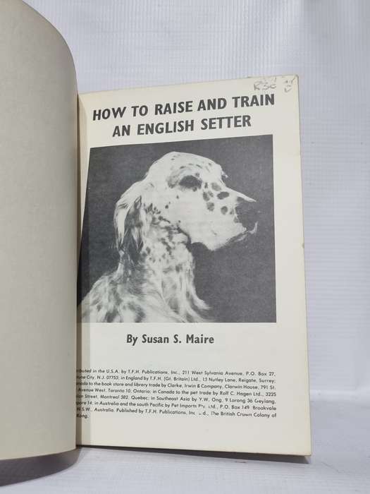 How to Raise and Train an English Setter - Susan S Maire