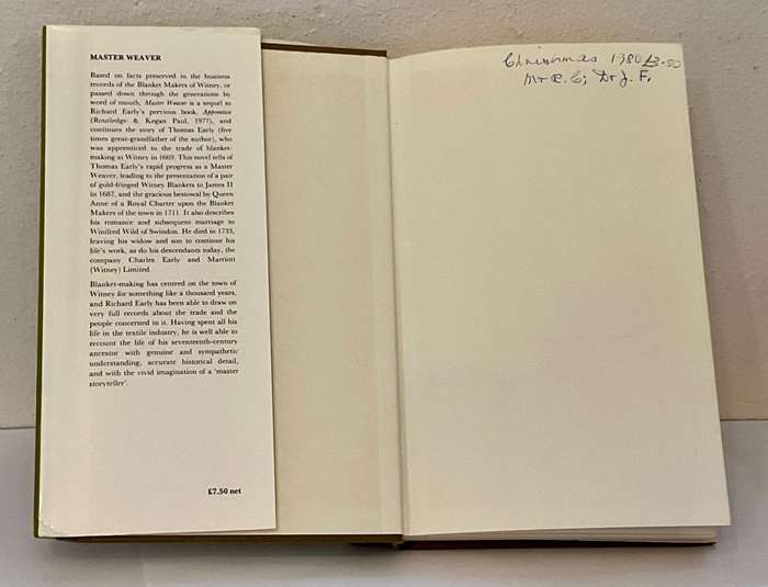 Richard E Early - Apprentice, Master Weaver & Weavers and War | 2 Signed First Editions