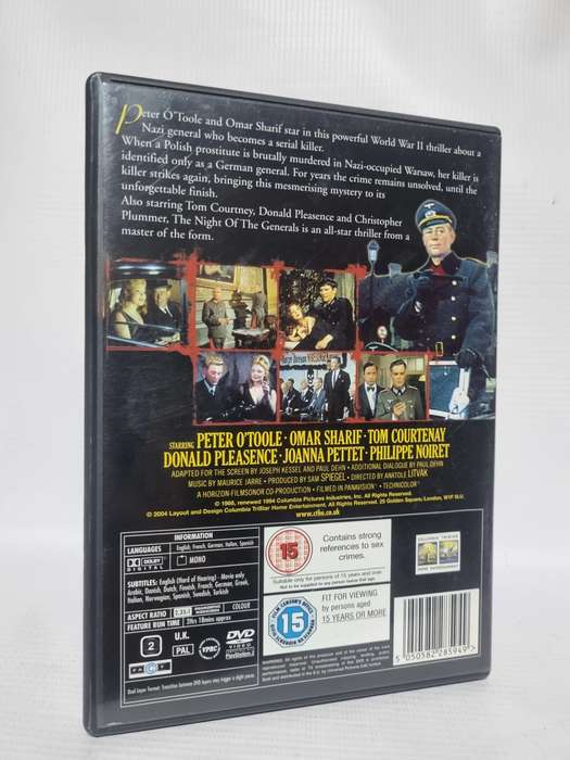 The Night of the Generals DVD - Peter O`Toole & Omar Sharif
