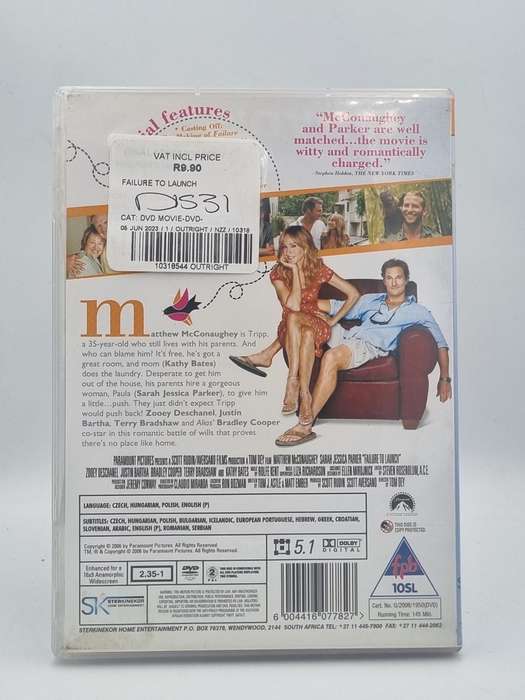 Failure to Launch DVD - Sarah Jessica Parker & Matthew McConaughey
