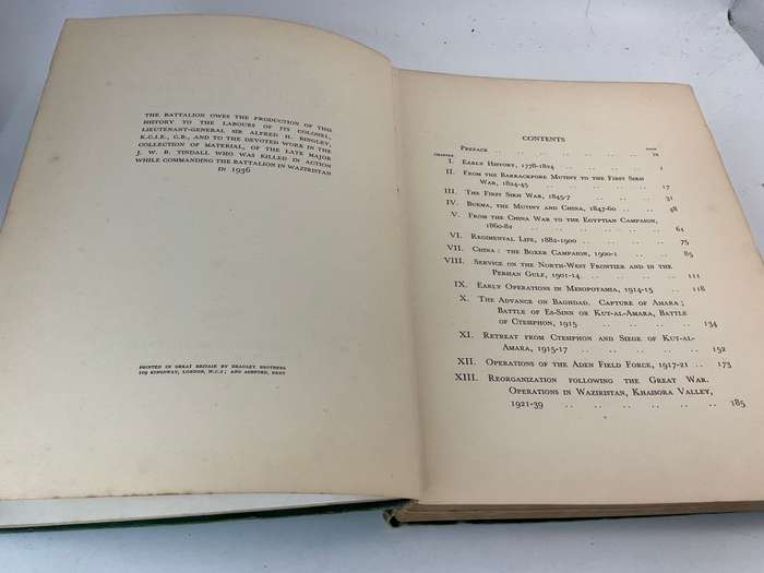 The History of the 3rd Battalion 7th Rajput Regiment - HG Rawlinson | Plus letters & photos