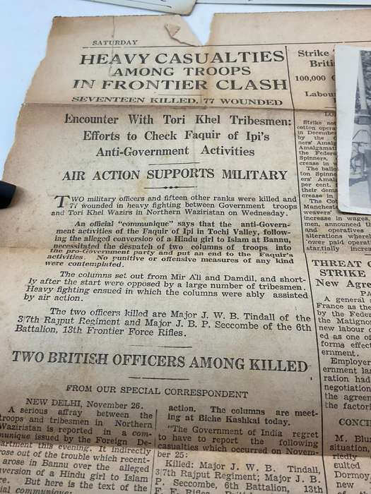 The History of the 3rd Battalion 7th Rajput Regiment - HG Rawlinson | Plus letters & photos