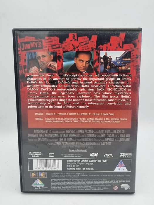 Hoffa DVD - Jack Nicholson