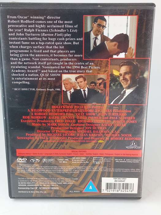 Quiz Show DVD - Robert Redford
