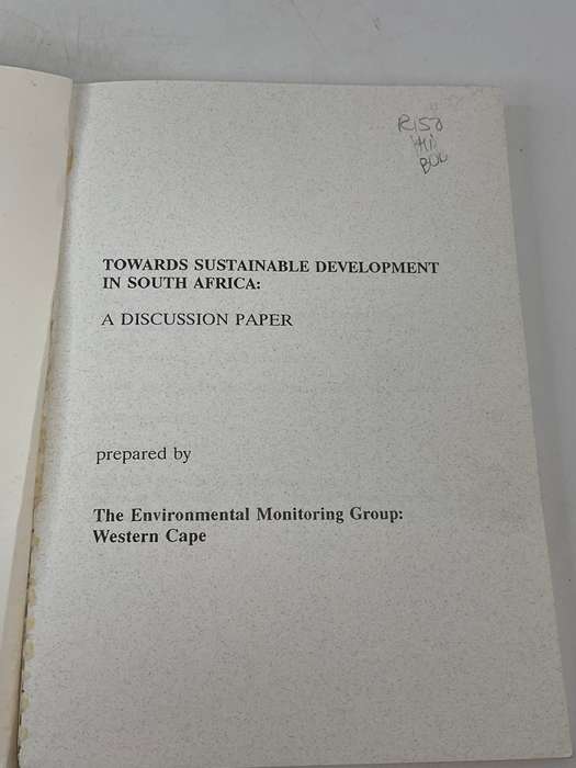 Towards Sustainable Development on South Africa: A Discussion Paper - Environmental Monitoring Group